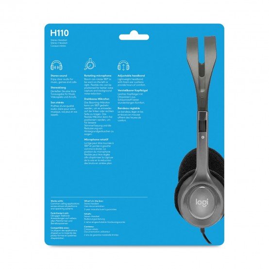 Casca Logitech Stereo Headset H110 981-000271