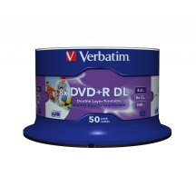 DVD Verbatim DVD+R DL Double Layer 8.5 GB 8x Inkjet Printable 43703