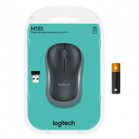 Mouse Logitech M185 Wireless Swift Grey 910-002238