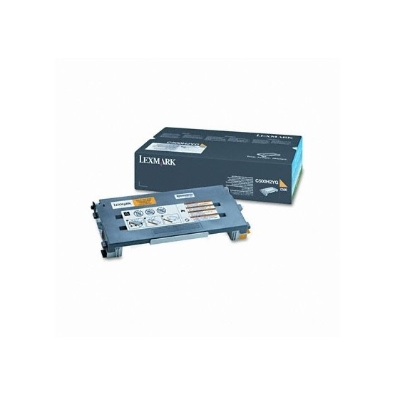 Cartus Lexmark C500, X500, X502 Yellow High Yield Toner Cartridge C500H2YG