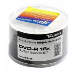 DVD Traxdata DVD-R 4.7 GB 16x Inkjet Printable QDIJ-RTXFF16X50