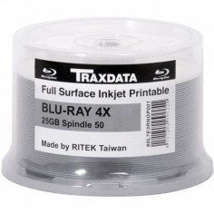 Disc Blu-ray Traxdata BD-R 25 GB 4x Inkjet Printable QDBD-RTX25GB/50