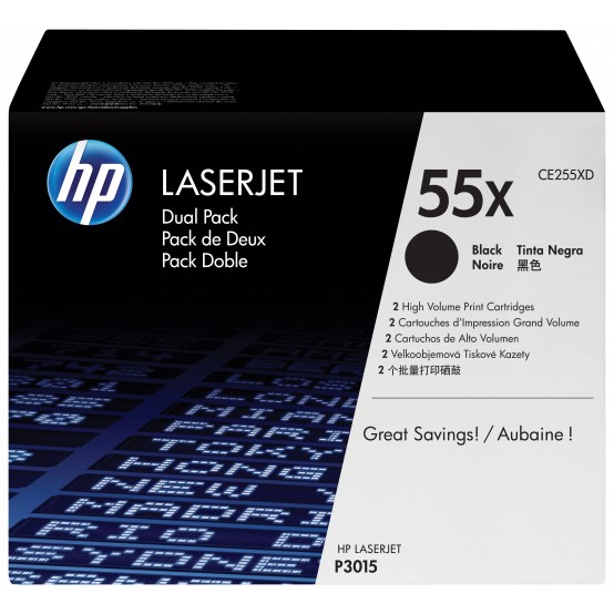 Cartus HP 55X Dual Pack CE255XD