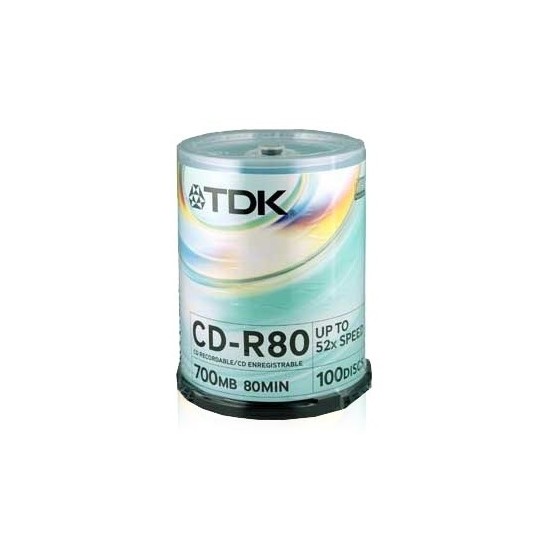 CD TDK CD-R 700 MB 52x QCDR80TDBULK100