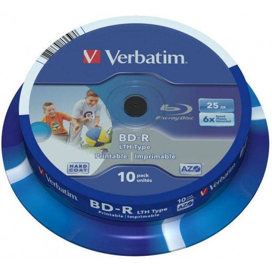 Disc Blu-ray Verbatim BD-R 25 GB 6x Inkjet Printable 43751