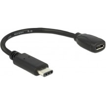 Cablu Delock Adapter cable USB Type-C 2.0 male  USB 2.0 type Micro-B female 15 cm 65578