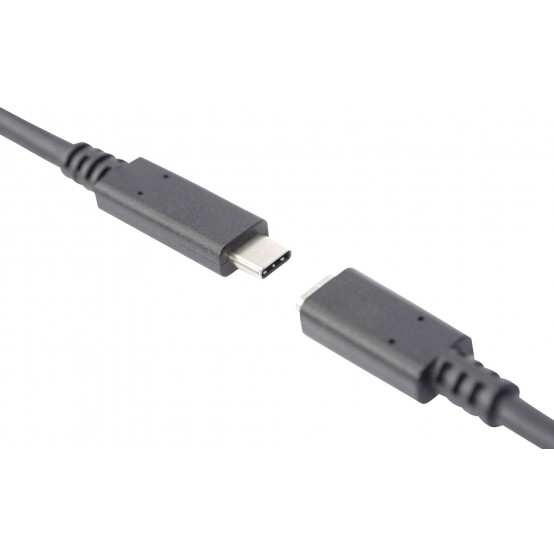 Cablu Assmann USB Type-C extension cable type C M/F 0.7m full featured Gen2 5A 10GB 3.1 Version CE bl AK-300210-007-S