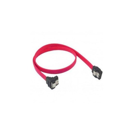 Cablu Gembird Serial ATA III 80cm data cable with 90 degree bent connector, bulk packing, metal clips CC-SATAM-DATA90-0.8M