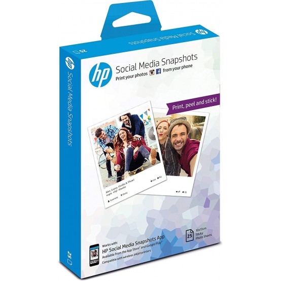 Hartie HP Social Media Snapshots Removable Sticky Photo Paper W2G60A