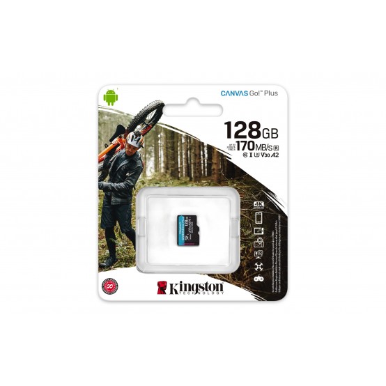 Card memorie Kingston Canvas Go Plus SDCG3/128GBSP