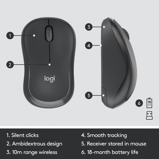 Tastatura Logitech MK295 Silent Wireless Combo 920-009800