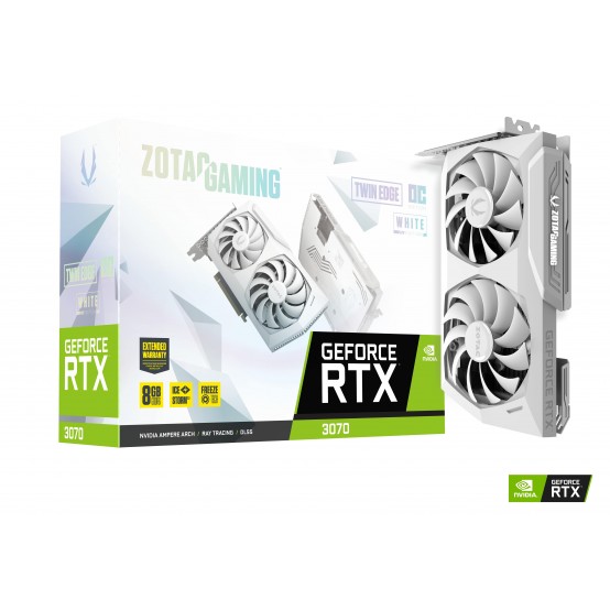 Placa video Zotac GeForce RTX 3070 Twin Edge OC White Edition LHR ZT-A30700J-10PLHR