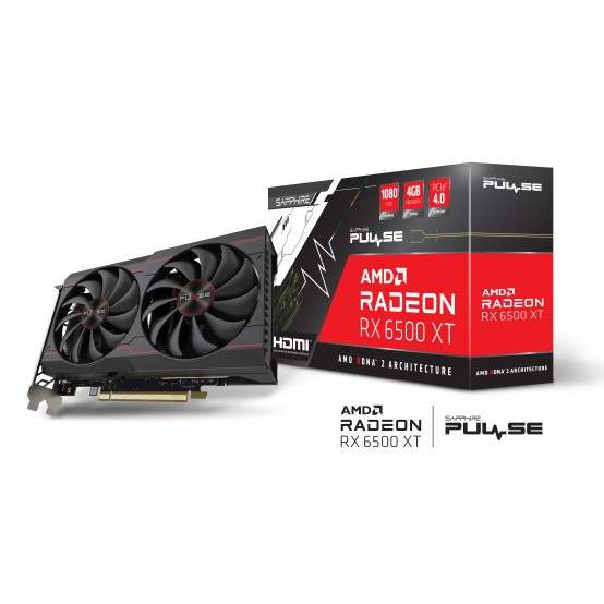 Placa video Sapphire PULSE AMD Radeon RX 6500 XT 11314-01-20G