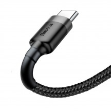 Cablu Baseus Cafule Data Cable - USB to Type-C, 2A, 2m - Gray Black CATKLF-CG1