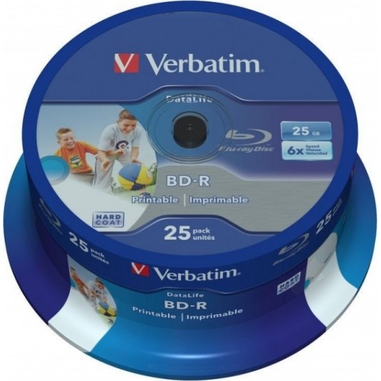 Disc Blu-ray Verbatim BD-R SL Datalife 25GB 6x 43811