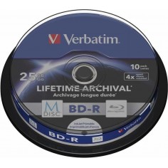 Disc Blu-ray Verbatim MDISC Lifetime Archival BD-R 25GB 4x 43825