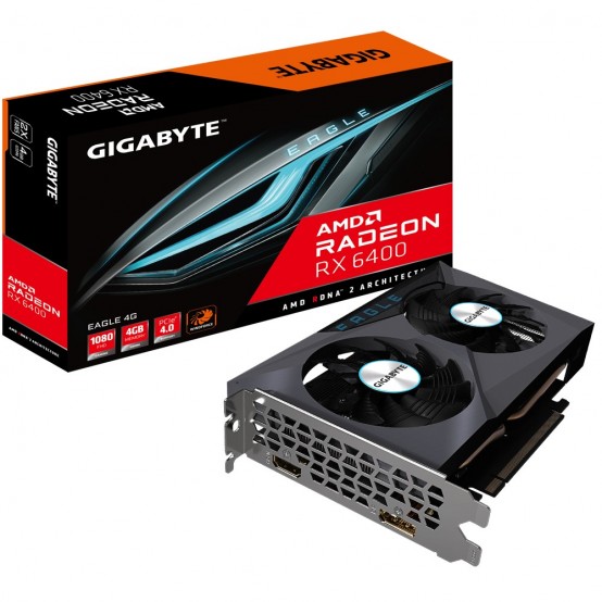 Placa video GigaByte Radeon RX 6400 EAGLE 4G GV-R64EAGLE-4GD