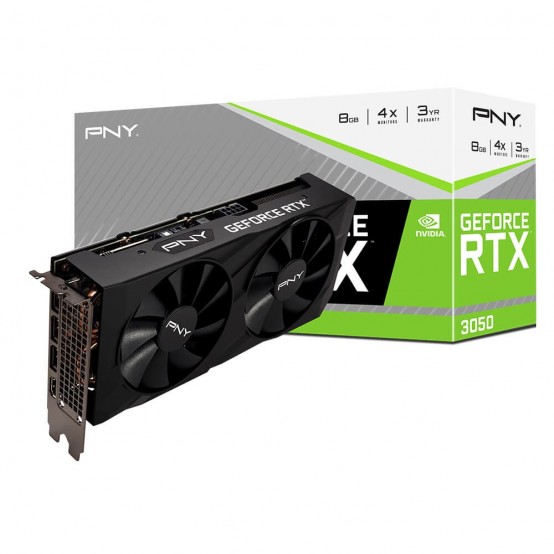 Placa video PNY GeForce RTX 3050 8GB VERTO Dual Fan Edition VCG30508DFBPB1