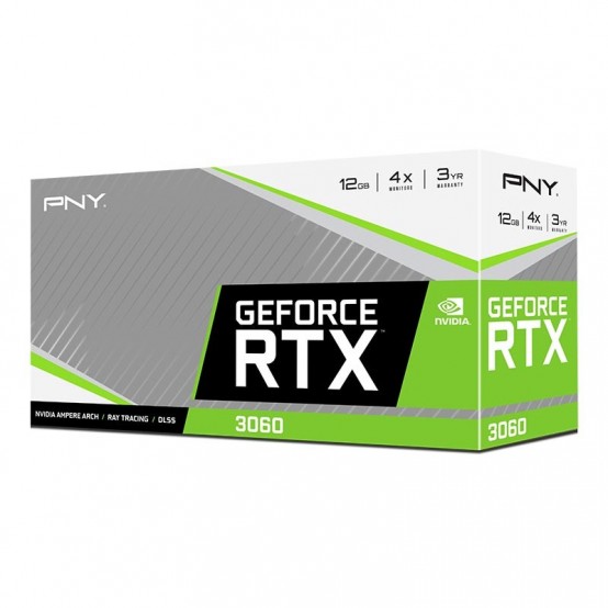 Placa video PNY GeForce RTX 3060 12GB VERTO Dual Fan VCG306012DFBPB1