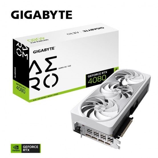 Placa video GigaByte GeForce RTX 4080 16GB AERO OC GV-N4080AERO OC-16GD