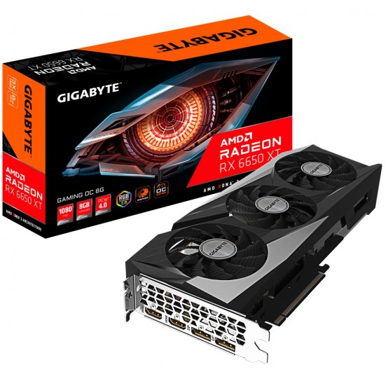 Placa video GigaByte RX 6650 XT GAMING OC 8 GB GV-R665XTGAMING OC-8GD