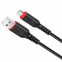 Cablu Hoco Data Cable Victory (X59) - USB-A to Micro-USB, 12W, 2.4A, 1.0m - Black 6931474744890