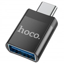 Adaptor Hoco OTG Adapter - USB Type-C to USB-A, Plug & Play, 2A - Black UA17