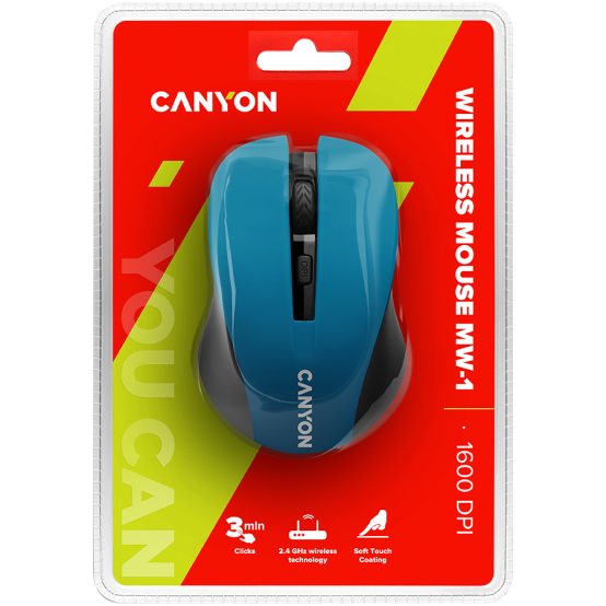 Mouse Canyon Wireless Optical Mouse CNE-CMSW1BL