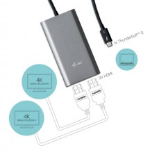 Adaptor iTec Thunderbolt 3 Dual HDMI Video Adapter TB3DUAL4KHDMI