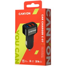 Alimentator Canyon Triple USB Car Charger, 2.4A CNE-CCA07B