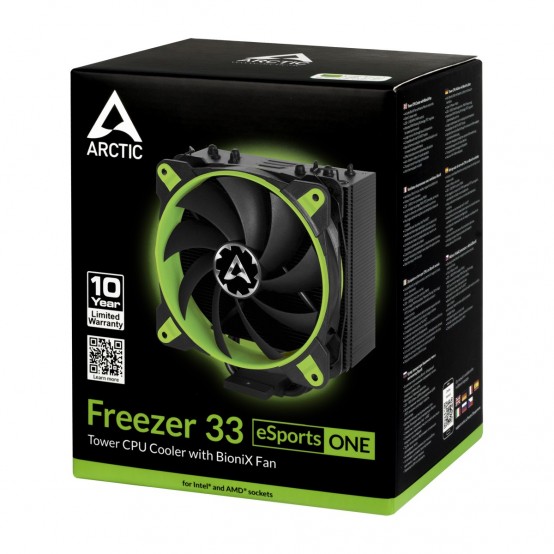 Cooler Arctic Freezer 33 eSports ONE - Green ACFRE00045A
