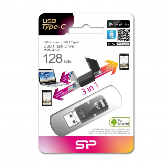 Memorie flash USB Silicon Power Mobile C50 SP128GBUC3C50V1K