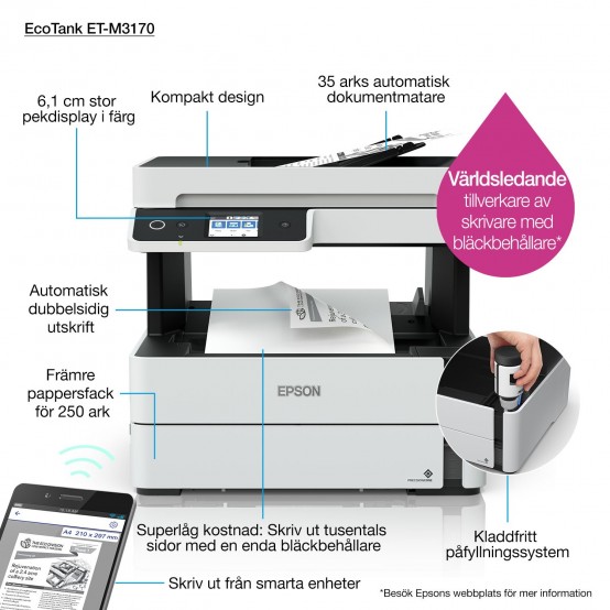 Imprimanta Epson EcoTank M3170 C11CG92403