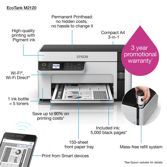 Imprimanta Epson EcoTank M2120 C11CJ18402