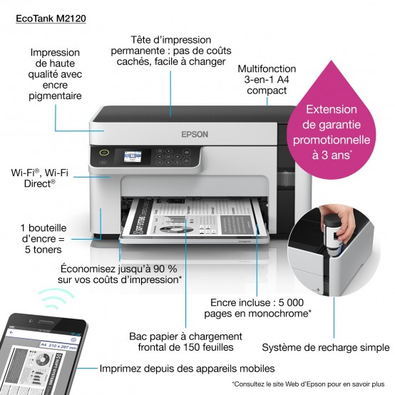 Imprimanta Epson EcoTank M2120 C11CJ18402