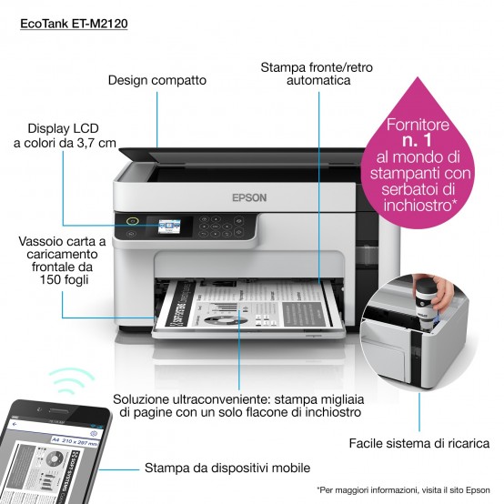 Imprimanta Epson EcoTank M2120 C11CJ18402