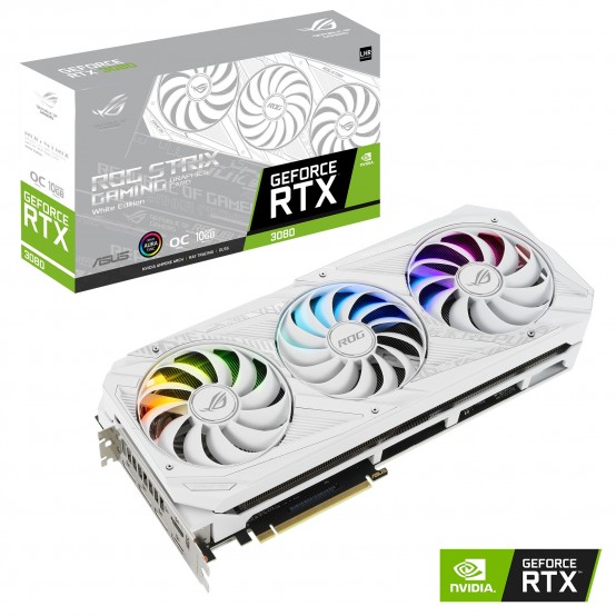 Placa video ASUS ROG-STRIX-RTX3080-O10G-WHITE-V2 90YV0FAA-M0NM00