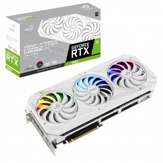 Placa video ASUS ROG-STRIX-RTX3080-O10G-WHITE-V2 90YV0FAA-M0NM00