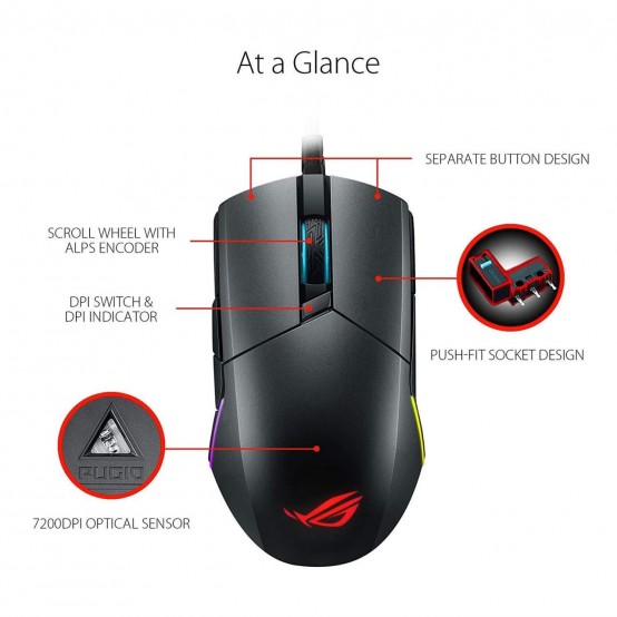 Mouse ASUS ROG Pugio 90MP00L0-B0UA00