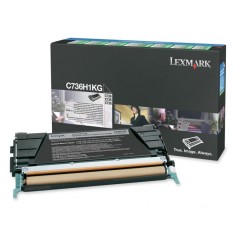 Cartus Lexmark C736, X736, X738 Black High Yield Return Program Toner Cartridge C736H1KG