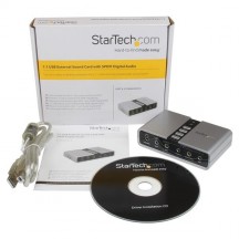 Placa de sunet StarTech.com 7.1 USB Audio Adapter External Sound Card with SPDIF Digital Audio ICUSBAUDIO7D