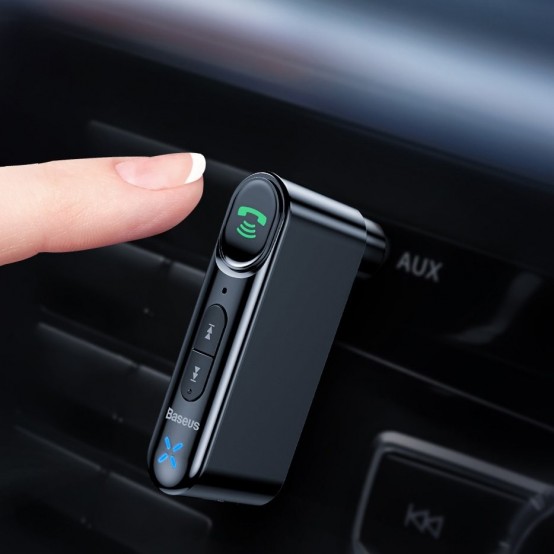 Adaptor Bluetooth Baseus Baseus - Audio Adapter Qiyin - Bluetooth, Aux Jack 3.5mm - Black WXQY-01