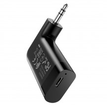 Adaptor Bluetooth Hoco Audio Adapter Bluetooth Dawn - Aux Jack 3.5mm - Black E53