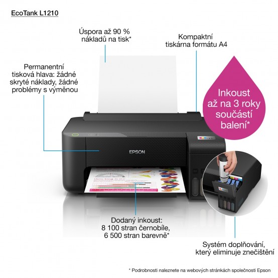 Imprimanta Epson EcoTank L1210 C11CJ70401