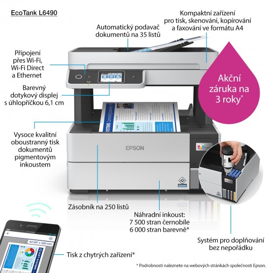 Imprimanta Epson EcoTank L6490 C11CJ88403