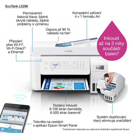 Imprimanta Epson EcoTank L5296 C11CJ65404