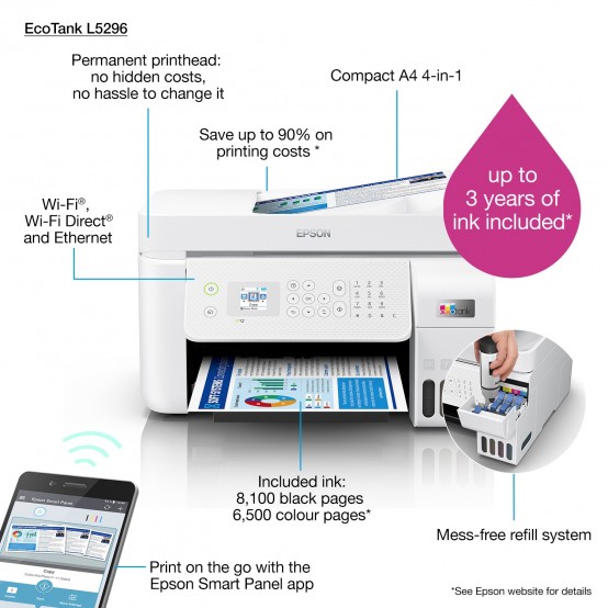 Imprimanta Epson EcoTank L5296 C11CJ65404