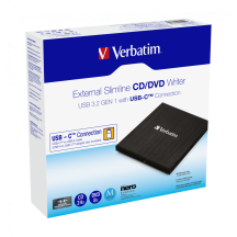Unitate optica Verbatim External Slimline CD/DVD Writer with USB-C Connection 43886