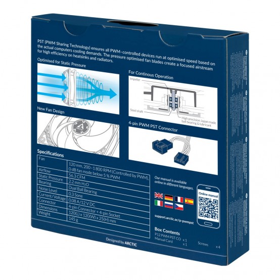 Ventilator Arctic P12 PWM PST CO ACFAN00121A
