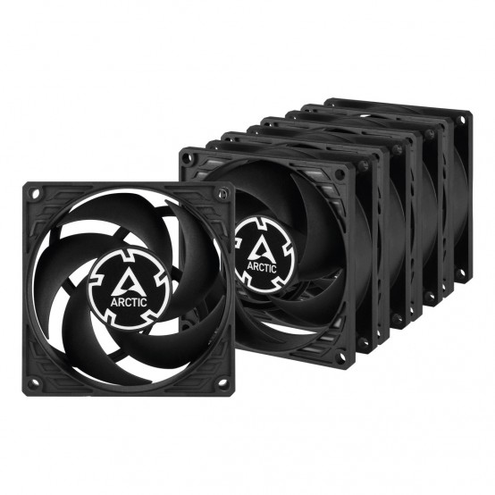 Ventilator Arctic P8 PWM PST, pachet 5 ventilatoare, negru ACFAN00154A
